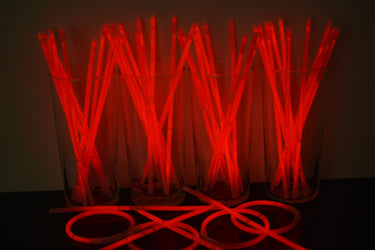 8 inch Premium Red Glow Stick Bracelets- 100 per package